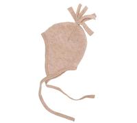 Engel - Berretto naturale in morbido pile di lana vergine, Sabbia mélange., 86/92 cm