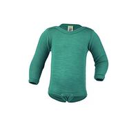 Engel, Baby - body woll body a maniche lunghe, con bottoni sulla spalla - lana Seta Eisvogel 98/104