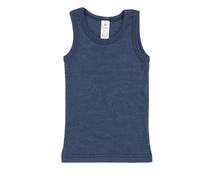 Engel Camicia ascellare per bambini, in lana di seta, naturale, taglia 92-176, Blu marino, 152