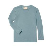 Engel, Canottiera per bambini a maniche lunghe, lana seta, taglia 92-176, Blu montagna, 104