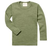 Engel | Canottiera per bambini a maniche lunghe | Per ragazze e ragazzi | 100% lana (bio), Verde salvia, 152