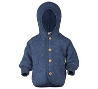 Engel - Children's Hooded Jacket with Wooden Buttons - Giacca di lana 50/56 blu