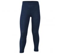 Leggings/Pantaloni Lunghi per Bambini, 70% Lana, 30% Seta (4 Anni, Marina)