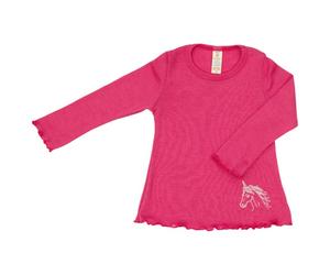 Engel - Children's Pyjama Top - Intimo lana merinos 128 fuchsia