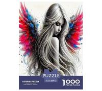 Engel Flügel Puzzles Lernspiel Spielzeug Wunderschönes Dekoration 1000-teiliges Gottheit Puzzle Perfekt Für Damen, Herren, Kinder Ab 14 Jahren 52x38cm/1000pcs