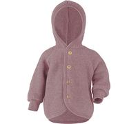 Engel Giacca con cappuccio in pile di lana, Noce Melange, 110/116 cm