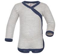 Engel - Kid's Baby-Wickelbody Langarm - Intimo lana merinos 74/80 grigio/bianco
