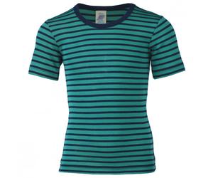 Engel - Kids' Undershirt S/S - Intimo lana merinos 116 turchese/blu