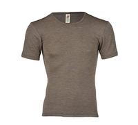 Engel, Maglia a Maniche Corte da Uomo, in Lana Seta &, a Forma di angioletto, Misura 50/52 Noce