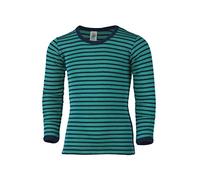 Engel Maglietta Intima per Bambini Merino, 70% Lana Merino (Biologica), 30% Seta (Blu Marino/Turchese, 7-8 Anni)
