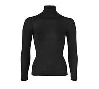 Engel - Maglione da donna a collo alto, 70% lana (kbT), 30% seta, Nero , S