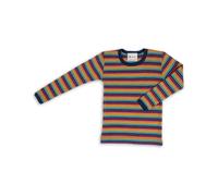 Engel Natur - Camicia a maniche lunghe per bambini, 70% lana merino biologica kbT, 30% seta, certificata GOTS, prodotta in Germania (152, Multicolor)