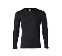 Engel Natur, Camicia/Canottiera da Uomo, 70% Lana (Biologica), 30% Seta (50-52 EU, Nero)