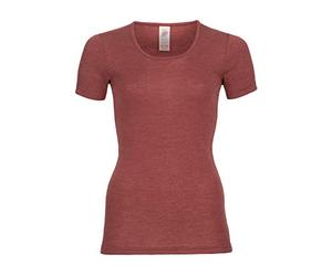 Engel Natur, Camicia da Donna/T-Shirt a Maniche Corte, 70% Lana (Biologica), 30% Seta (38-40 EU, Rame)