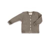 Engel Natur, Cardigan per neonati, girocollo, maniche lunghe, 70% lana merino, 30% seta (86/92, noce), noce, 86/92 cm