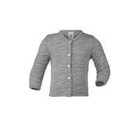 Engel Natur, cardigan realizzato a maglia, per neonato, 70% lana, 30% seta Grigio chiaro melange 86/92 cm