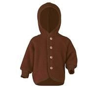 Engel Natur Giacca in Pile con Cappuccio, Zimt Melange, EU 86-92