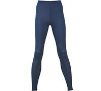 Engel Natur, Leggings Merino da Donna, 70% Lana (Organica), 30% Seta (34-36 EU, Blu Marino)