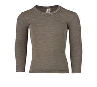 Engel Natur, Maglietta Intima da Bambino, 70% Lana, 30% Seta (116 (5-6 Anni), Noce)