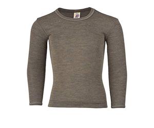 Engel Natur, Maglietta Intima da Bambino, 70% Lana, 30% Seta (92 (2-3 Anni), Noce)