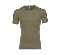 Engel-Natur, T-Shirt/Canottiera da Uomo Merino, 70% Lana (Organica), 30% Seta (46-48 EU, Olive)