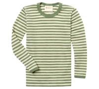 Engel Natura, maglia merino per bambini, per ragazze e ragazzi, 100% lana (kbT) | Certificato IVN-Best, Verde salvia Melange/Naturale, 140