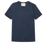 Engel Natura, maglietta intima per bambini, 70% lana (kbT), 30% seta | certificata GOTS, Blu marino, 128
