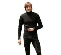 Engel Naturtextilien, Dolcevita per uomo e donna, in lana e seta, taglia 40/42-60/62, in 3 colori nero 54/56