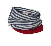 Engel Sciarpa tubolare per neonato/bambini pura lana biologica, Blu Melange/Naturale, 92/140 cm