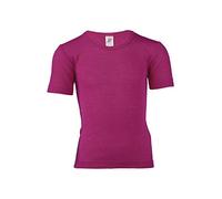 Engel, T-Shirt Bambini, 70% Lana Biologica, 30% Seta (6 Anni, Lampone)