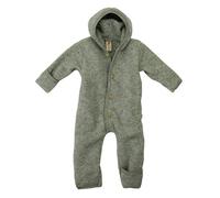 Engel - Tutina da neonato con cappuccio, in pile di lana, Grigio chiaro melange, 74/80 cm