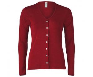 Engel - Women's Fine Ribbed Cardigan - Giacca di lana 42/44 rosso