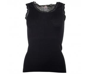 Engel - Women's Tank Top with Lace - Intimo lana merinos 38/40 nero