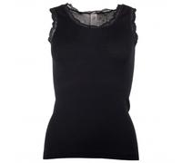 Engel - Women's Tank Top with Lace - Intimo lana merinos 46/48 nero