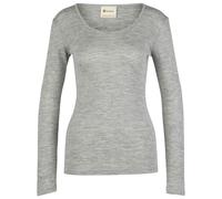 Engel Natur, Maglietta Intima/Camicia da Donna, 70% Lana (Biologica), 30% Seta (42-44 EU, Grigio Melange)