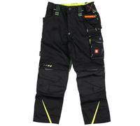 Engelbert Strauss Unisex - Pantaloni da bambino e.s.Motion 2020, Nero/giallo avverso/arancio, 134-140
