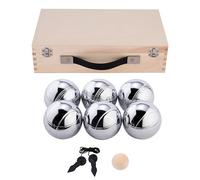 Engelhart - 010205 - Set Bocce di Lusso, 2 x 3, con Cassetta in Legno - Petanca - Triplette da 720 g