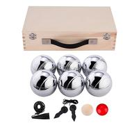 Engelhart - 010205 - Set Bocce di Lusso, 2 x 3, con Cassetta in Legno - Petanca - Triplette da 720 g