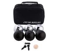 Engelhart - 010207 - Set Boules, 6 Pezzi, Nero/Argento - Boules - Giochi da Giardino, Giochi all'aperto