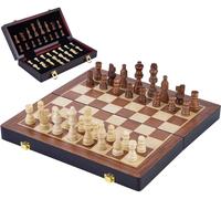 Engelhart - 150203 - Luxury Chess Set in Solid Wood - folding table with nice ca