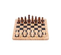 Engelhart - 150235 - Set di Scacchi/Dama in Legno di Betulla - 12"x12" - Tavolo da Gioco in Legno Massello - Gioco Completo di Pezzi, dai 6 Anni in Su (Scacchi)