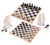 Engelhart - 170480 - Gioco di Scacchi 2 in 1 Set Completo con Tasche in Tela e Personaggi