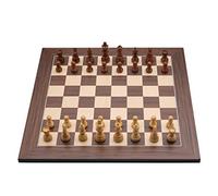 Engelhart - 170491 - Set di Scacchi Professionale 40x40 cm con Pezzi in Piombo e Feltro (Marrone/Naturale)