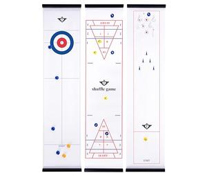 Engelhart - 340505 - Scatola Gioco 3 in 1: Curling, Shuffleboard e Bowling - Dimensioni 120 x 28 cm