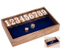 Engelhart - 350121 - Chiudi la scatola - Gioco di dadi per 2 giocatori - Taglia M - Gioco familiare in legno ecologico - Dai 6 anni in su