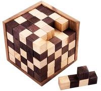 Engelhart - 350190-125 Cubi Rompicapo in Legno - Difficile per Adulti - 25 Pezzi - Dimensioni: 14 x 14 x 14 cm