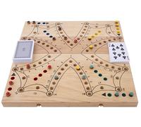 Engelhart - 350263 - Gioco Tock XL in legno con valigetta pieghevole in gomma - Gioco tradizionale canadese - 2-4 giocatori - Carte incluse - Dai 6 anni