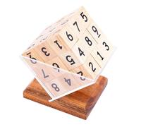 Engelhart - 350400 - Cube Sudoku - Rompicapo in Legno Difficile - 27 Pezzi - Soluzione Inclusa - 1 Giocatore