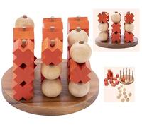 Engelhart - 350420 - Tris 3D (Tic Tac Toe 3D) - Gioco in legno di logica ecologico - 2 giocatori - Cofanetto in legno taglia L - Gioco familiare