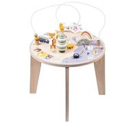 Engelhart - 640030 - Tavolo Multi- attività in Legno - Giocattolo per la Prima Infanzia con Abaco, Circuito, Incastri e Musica - A Partire da 12 Mesi